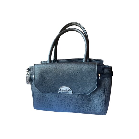 Guess Black Handbag with Logo Cross Body Detachable Strap and Tag - Picture 3 of 16